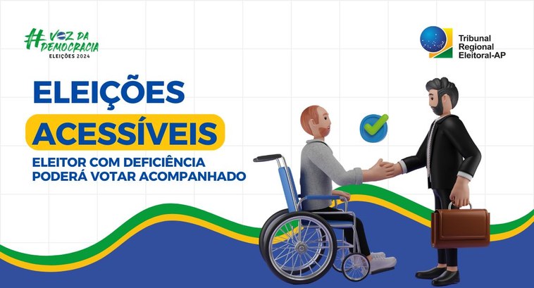 Eleitor com deficiência poderá votar acompanhado