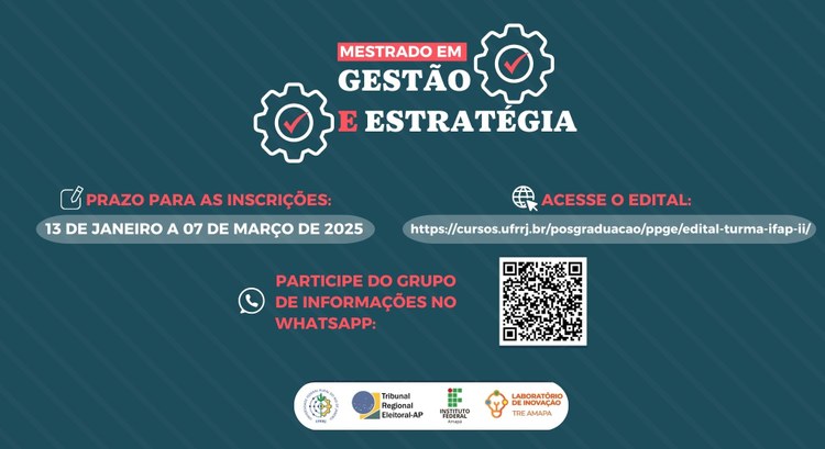 Iniciadas as inscrições para o Programa de Pós-Graduação em Gestão e Estratégia