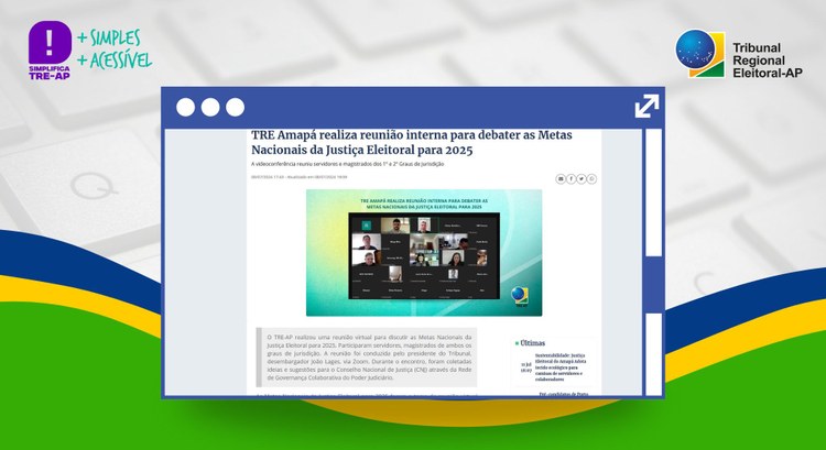 Portal do TRE Amapá vai utilizar recurso de resumo de notícias