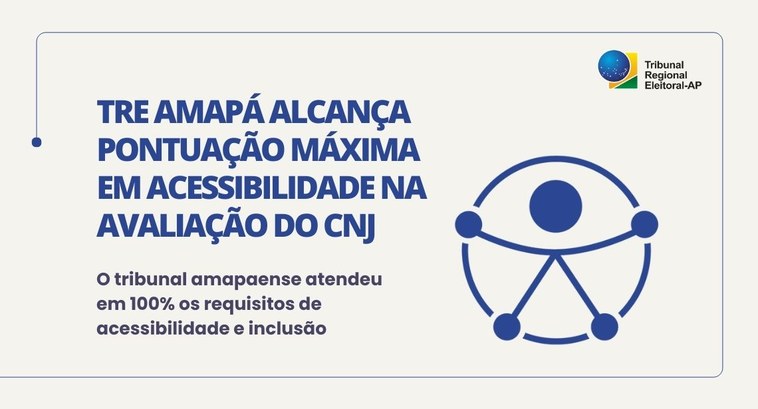 TRE Amapá alcança pontuação máxima em acessibilidade na avaliação do CNJ