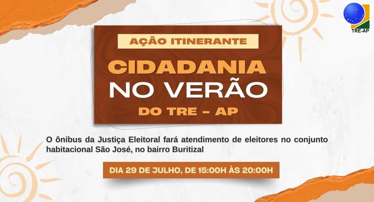 Serviços eleitorais estarão disponíveis no conjunto São José, bairro Buritizal, das 15h às 20h